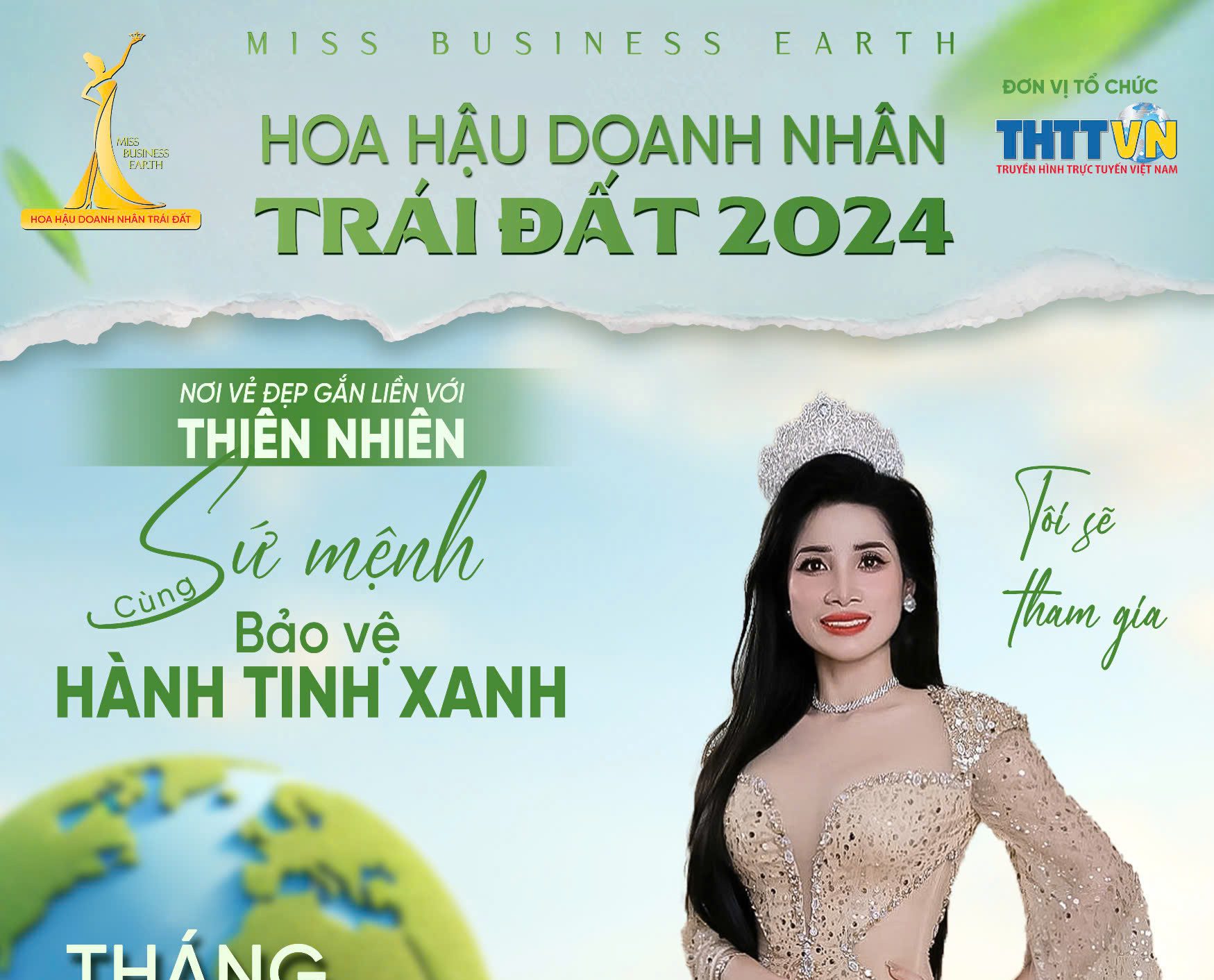 Á HẬU ĐẶNG THỊ TÂN SẼ THAM DỰ CHUNG KẾT HOA HẬU DOANH NHÂN TRÁI ĐẤT 2024