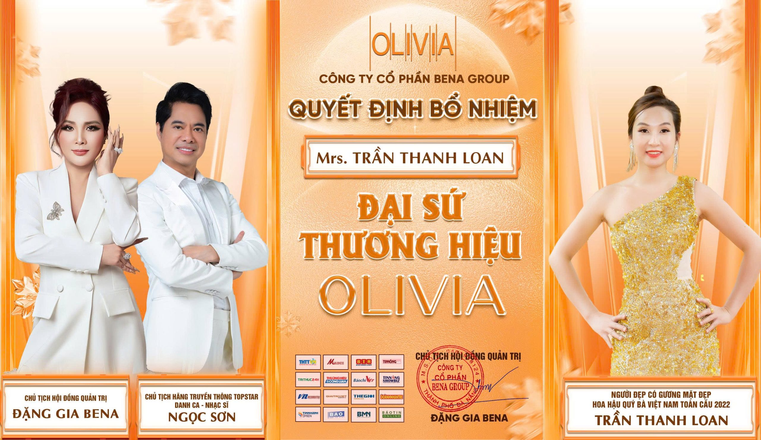 Tập đoàn Bena Group chọn Trần Thanh Loan làm gương mặt đại diện cho Olivia