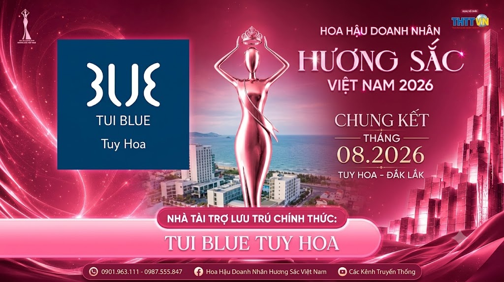 TUI BLUE Tuy Hòa đồng hành cùng Hoa hậu Doanh nhân Hương sắc Việt Nam 2026 với vai trò Nhà tài trợ lưu trú